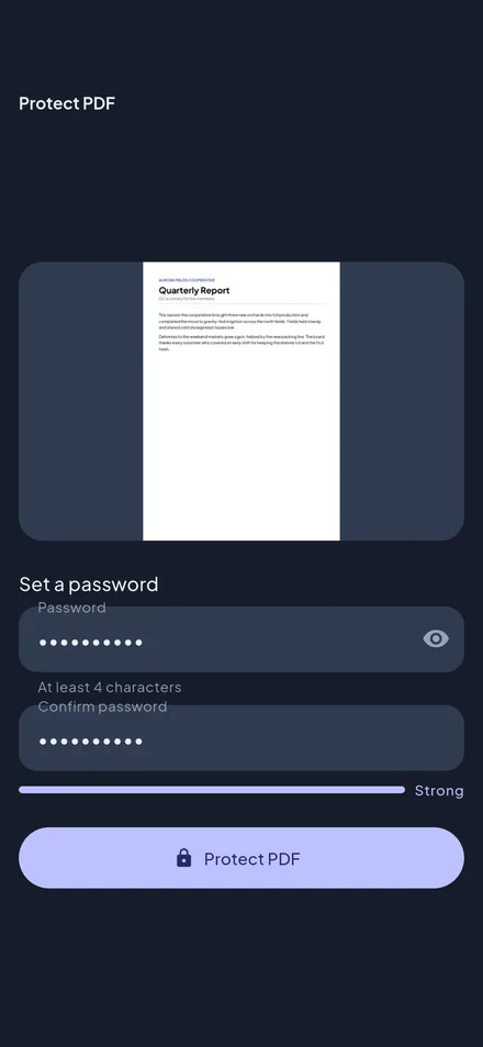 Wandl – protect a PDF with a password