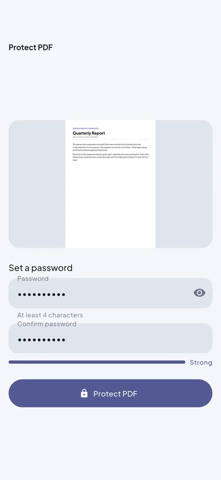 Wandl – protect a PDF with a password