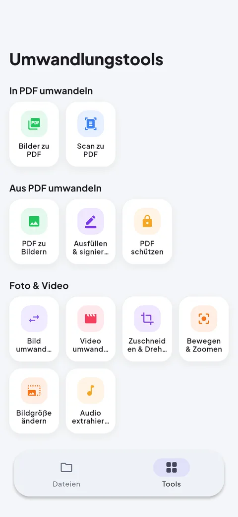 Wandl – Übersicht aller Umwandlungstools